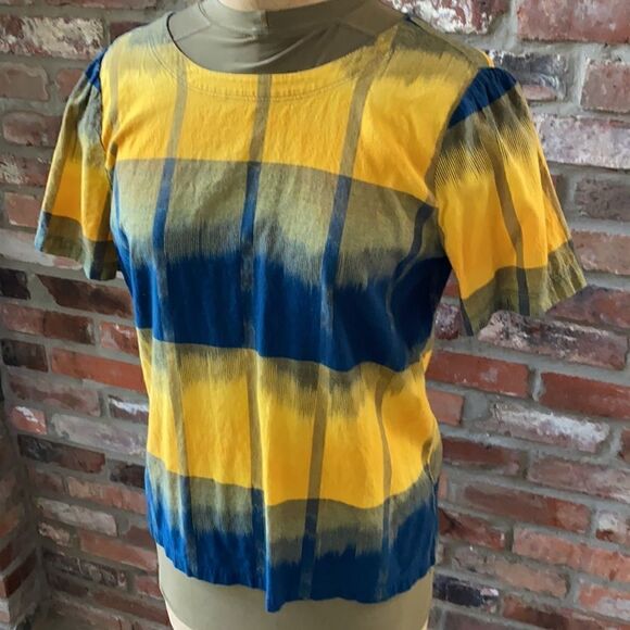 Loft Short Sleeve Blouse Top Shirt Sz Medium - Picture 6 of 9